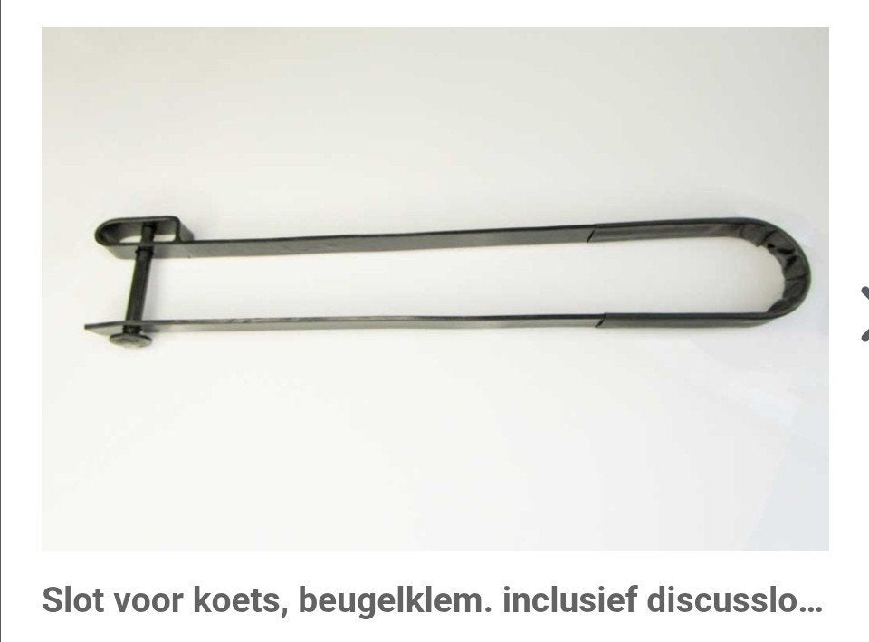 Slot voor koets, beugelklem. inclusief discusslot, Ophalen of Verzenden