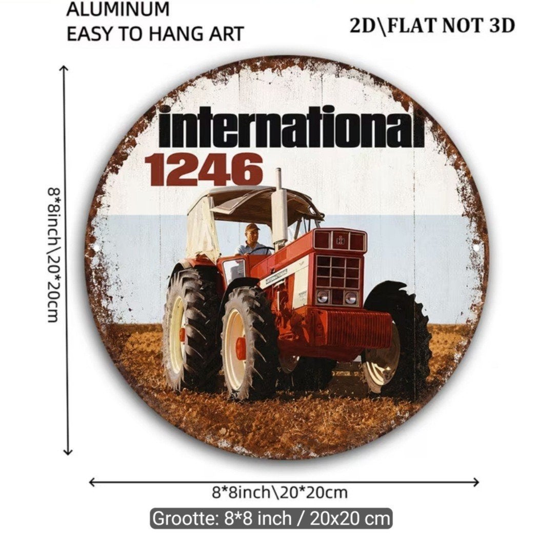 International 1246 Wandbord - Nieuw Aluminium Decoratie, Ophalen of Verzenden, Nieuw, Reclamebord