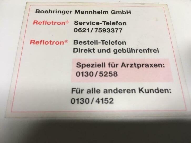 Reflotron IV bloedanalyse apparaat voor dierenarts, Diversen, Ophalen of Verzenden, Niet ingevuld, Niet ingevuld, Niet ingevuld