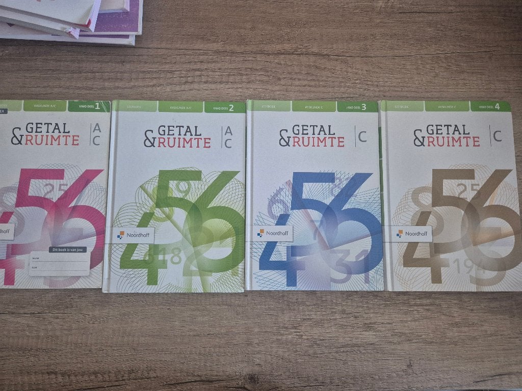 Getal & Ruimte VWO A deel 1 t/m 4, Boeken, VWO, Wiskunde A, Noordhoff, Ophalen of Verzenden