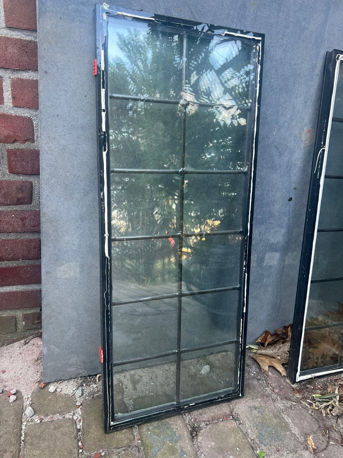 Glas in lood ramen in dubvel glas, Ophalen of Verzenden, Zo goed als nieuw, Glas in lood, Minder dan 80 cm
