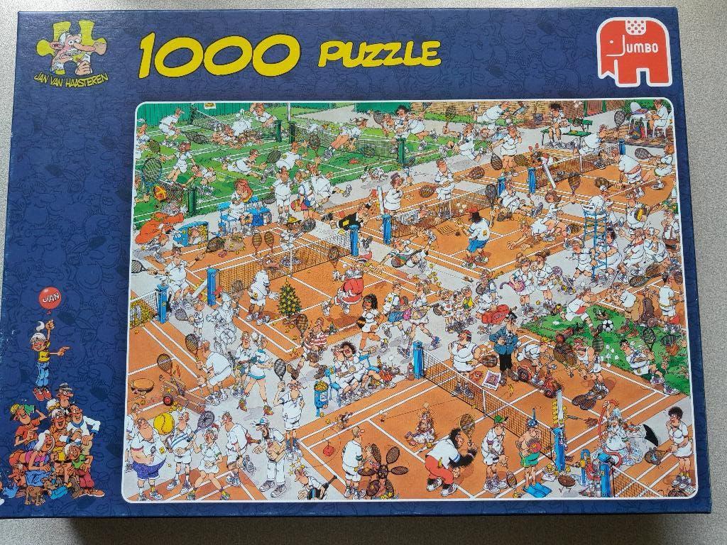 JAN VAN HAASTEREN DE TENNISBAAN, Ophalen, 500 t/m 1500 stukjes, Zo goed als nieuw, Legpuzzel