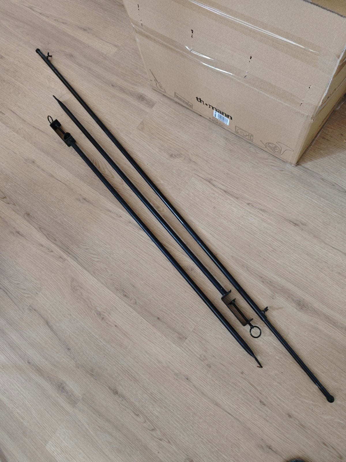 Zwarte metale tafel klem, Gebruikt, 100 tot 150 cm, Metaal, Rechthoekig