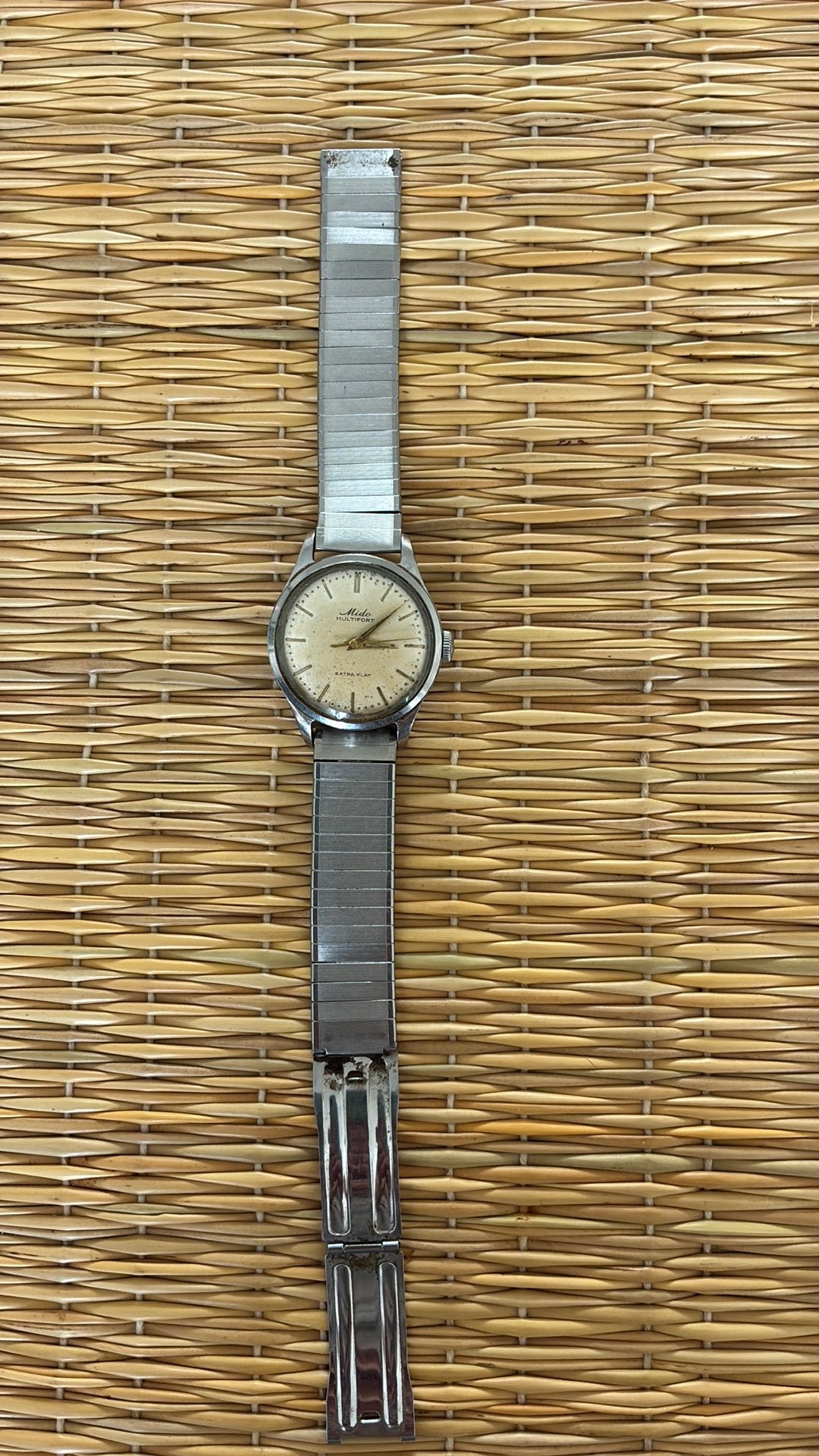 Vintage herenhorloge Mido multifort, Staal, Met bandje, Polshorloge, 1930 tot 1960