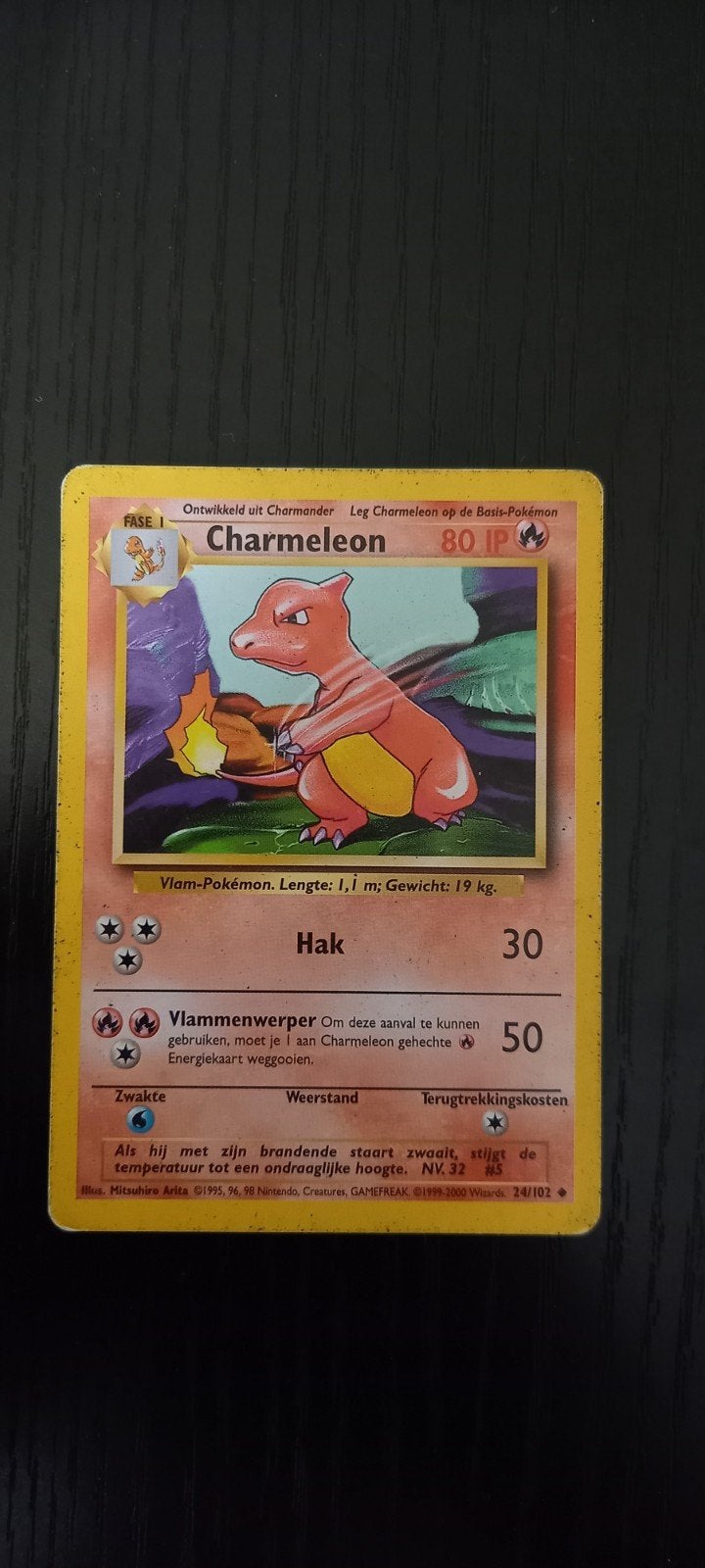 Pokémon Kaart Charmeleon 24/102 (Nederlands) - Base Set, Hobby en Vrije tijd, Verzamelkaartspellen | Pokémon, Ophalen of Verzenden