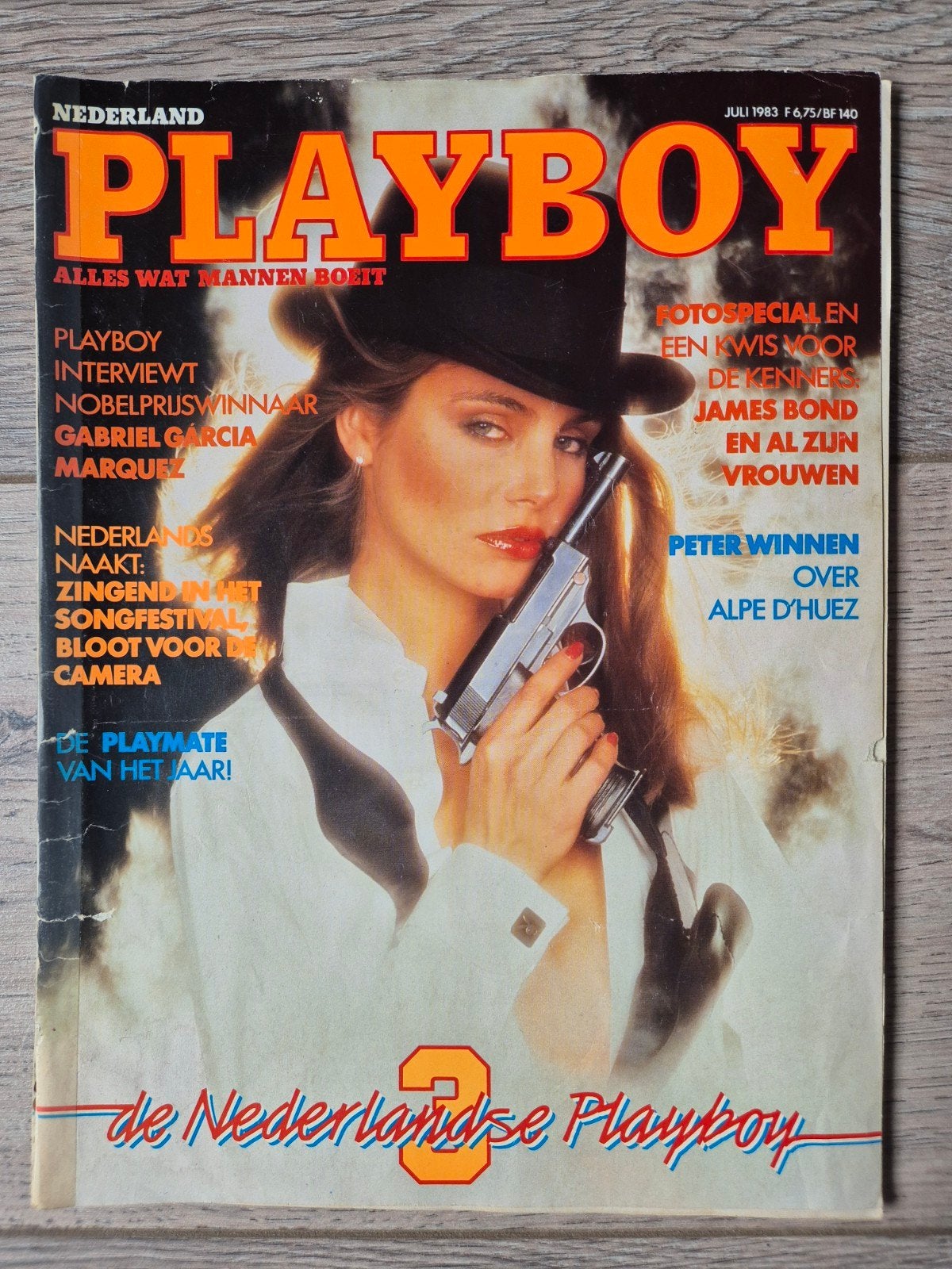 Playboy Nederland Juli 1983 - Compleet, kaft iets slechter, Verzamelen, Ophalen of Verzenden, 1980 tot heden, Nederland, Tijdschrift