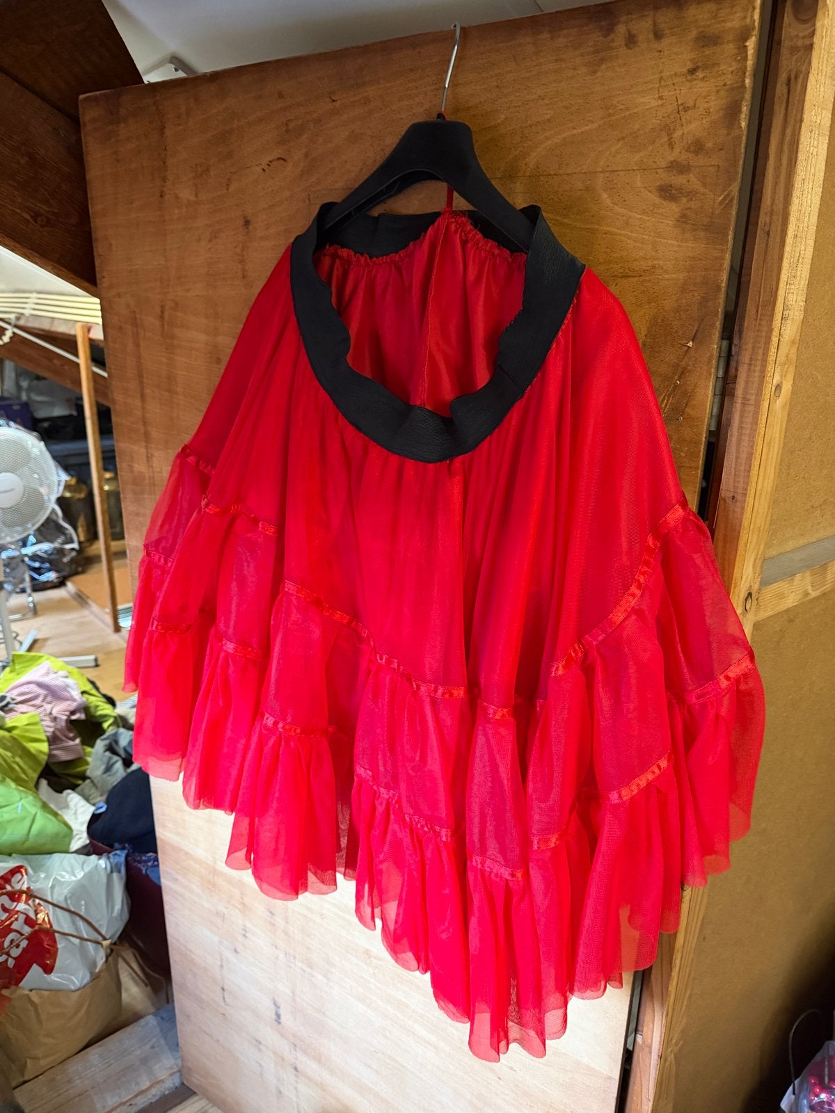 Rode Tule Rok petticoat - carnaval ofFeestjes!, Zo goed als nieuw, Boven de knie, Rood, Ophalen