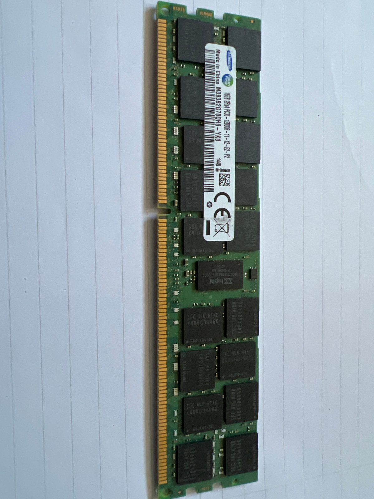 Samsung 16GB DDR3 RAM PC3L-12800R Geheugenmodule, Computers en Software, RAM geheugen, Gebruikt, Server, DDR3, Ophalen of Verzenden