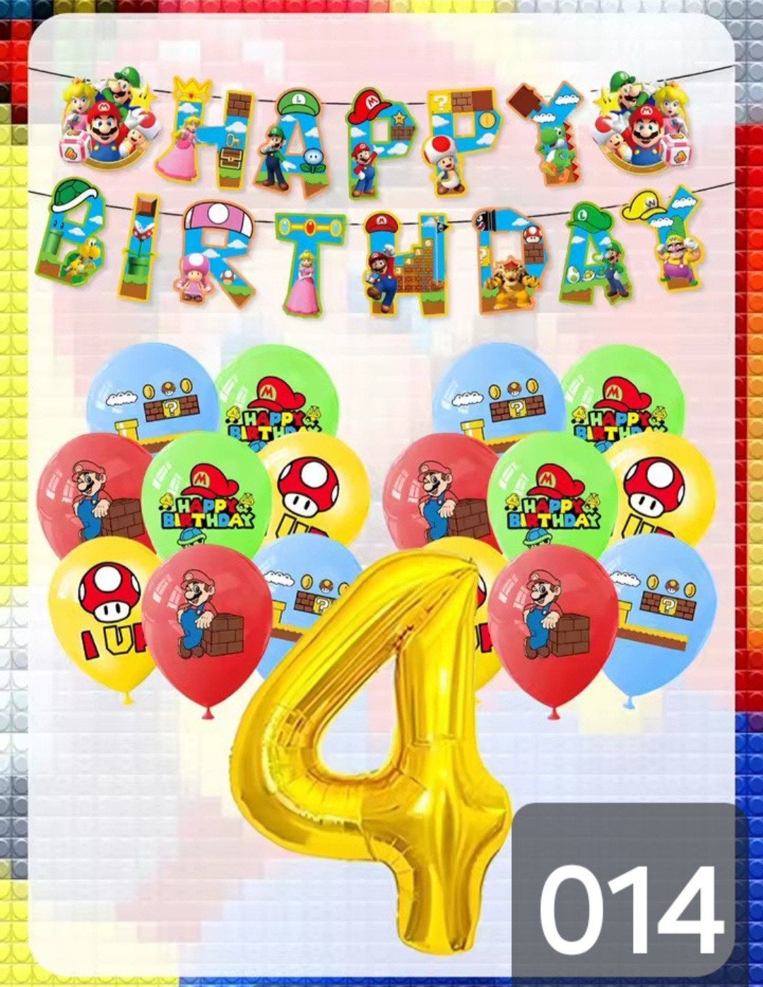 Super Mario Verjaardagsdecoratie Set - Nieuw, Ophalen of Verzenden, Nieuw, Versiering, Verjaardag