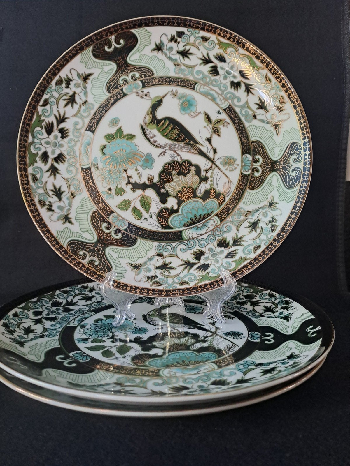 3 decoratieve Saji Japanse porseleinen wandborden 26,8 cm., Ophalen of Verzenden