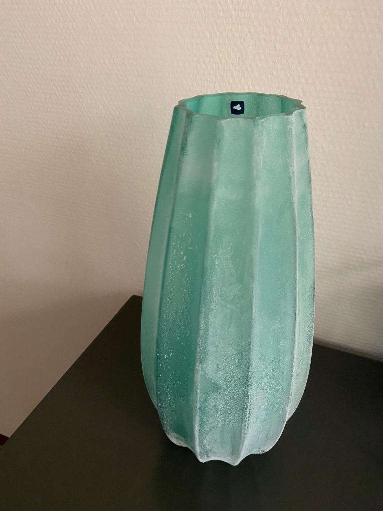 Vaas Leonardo Ferrara h 35 cm nieuw in de doos, Overige kleuren, Nieuw, Ophalen of Verzenden, Glas