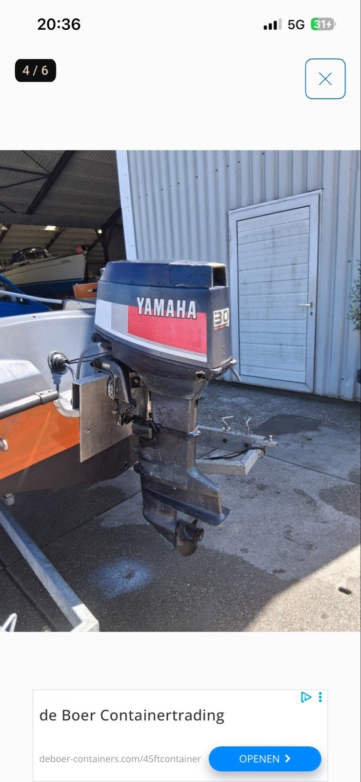 Yamaha 30pk Autolube Buitenboordmotor - Loop of Sloop, Ophalen, Gebruikt, Motor en Techniek, Motorboot
