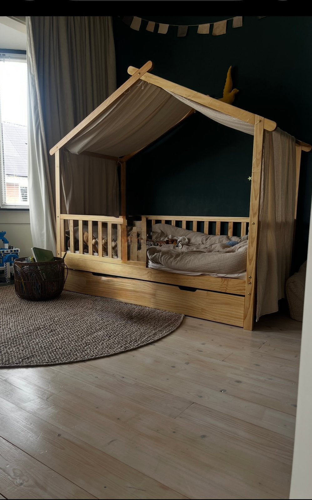 Bedla van bedhuisje Petit Amelie (junior bed), Ophalen, Eenpersoons, Beige, Zo goed als nieuw