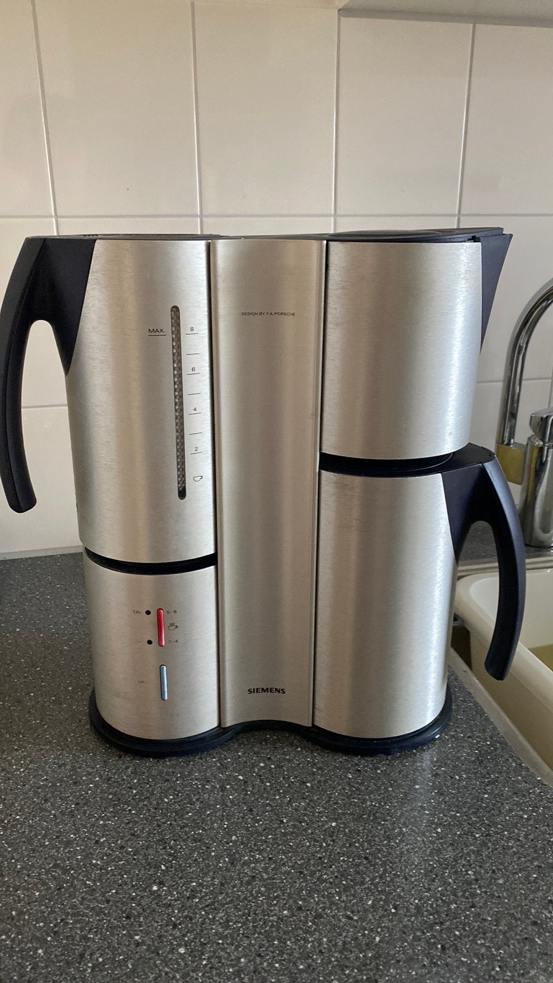 Siemens Porsche Design Koffiezetapparaat, Ophalen of Verzenden, Zo goed als nieuw, Koffiemachine