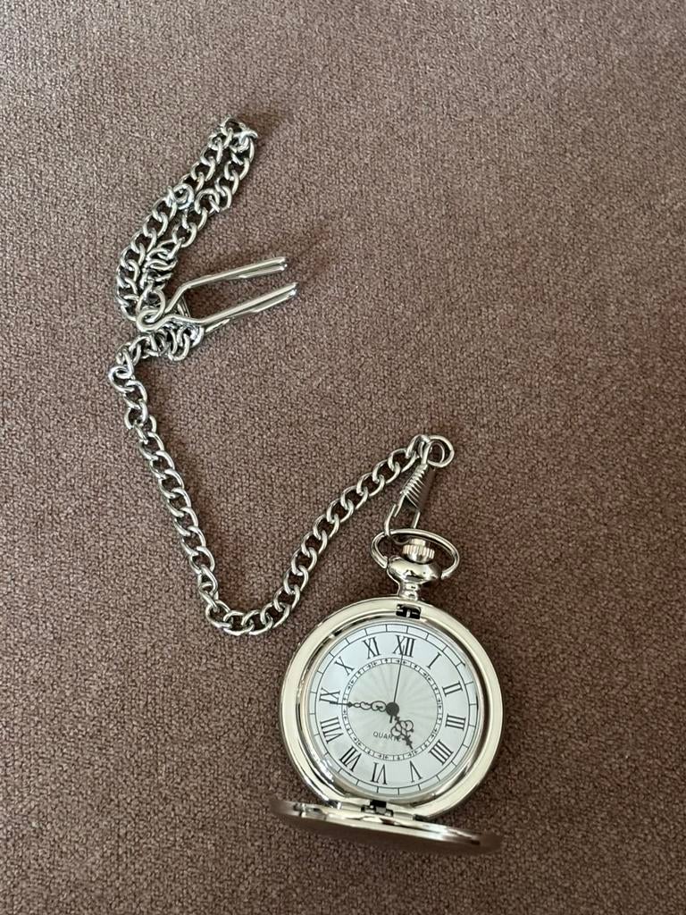 Zilverkleurig Zakhorloge, Ophalen of Verzenden, Overige materialen, Overige typen