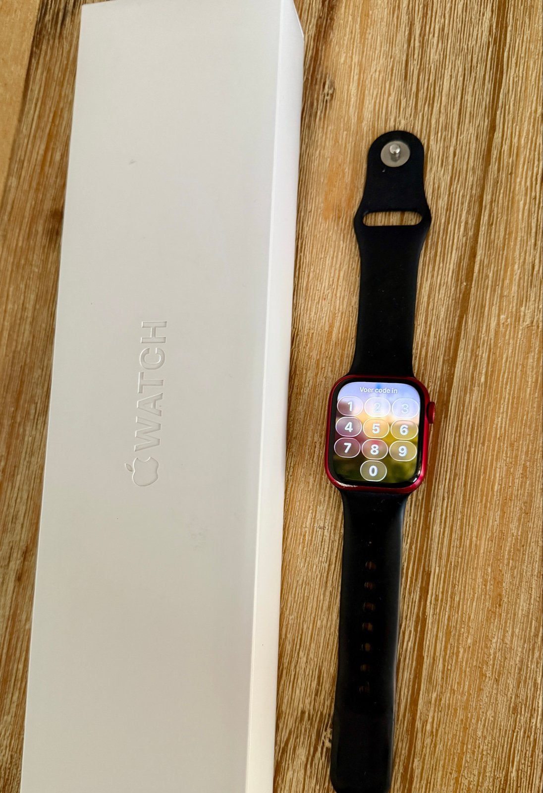 Apple Watch Series 7 41mm Rood - Prima Staat, Sieraden, Tassen en Uiterlijk, Smartwatches, Ophalen, Zo goed als nieuw, Rood, IOS