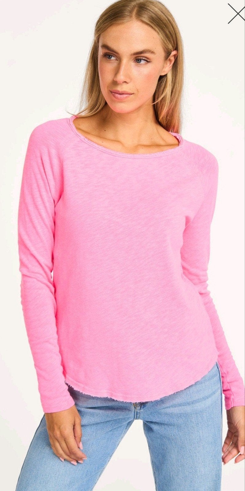 American Vintage shirt fluo roze mt M, Kleding | Dames, T-shirts, Maat 38/40 (M), Verzenden, Zo goed als nieuw, Lange mouw
