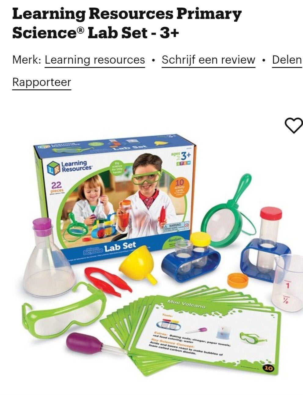Learning resources lab set proefjes scheikunde, Ophalen of Verzenden, Zo goed als nieuw