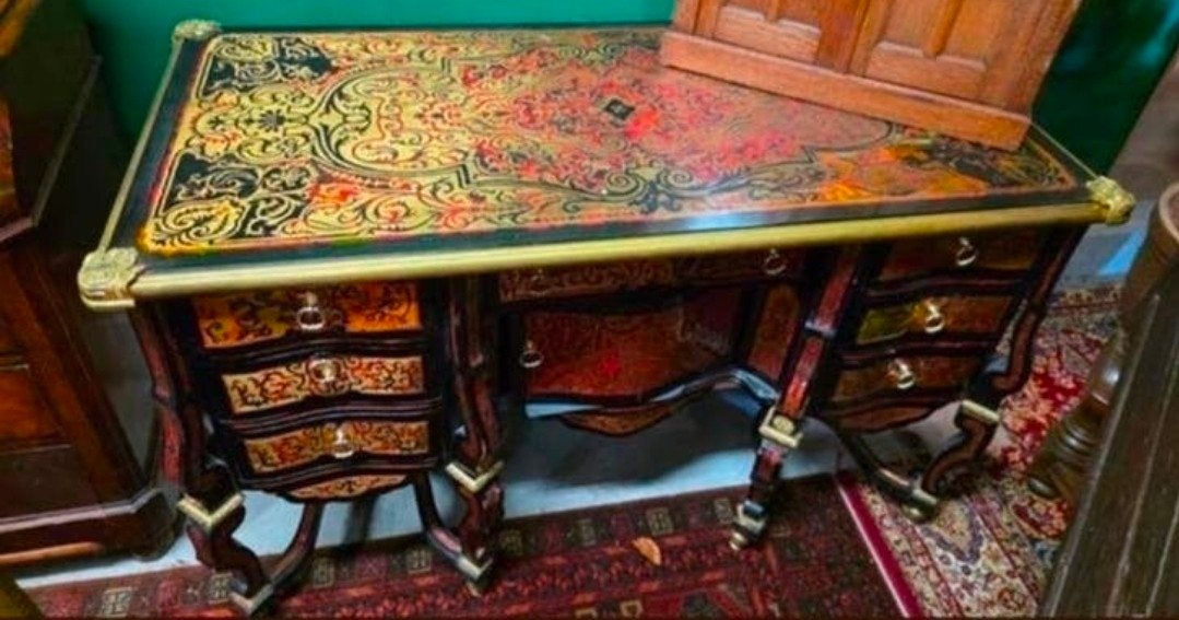 Boulle bureau / tafel, Antiek en Kunst, Ophalen