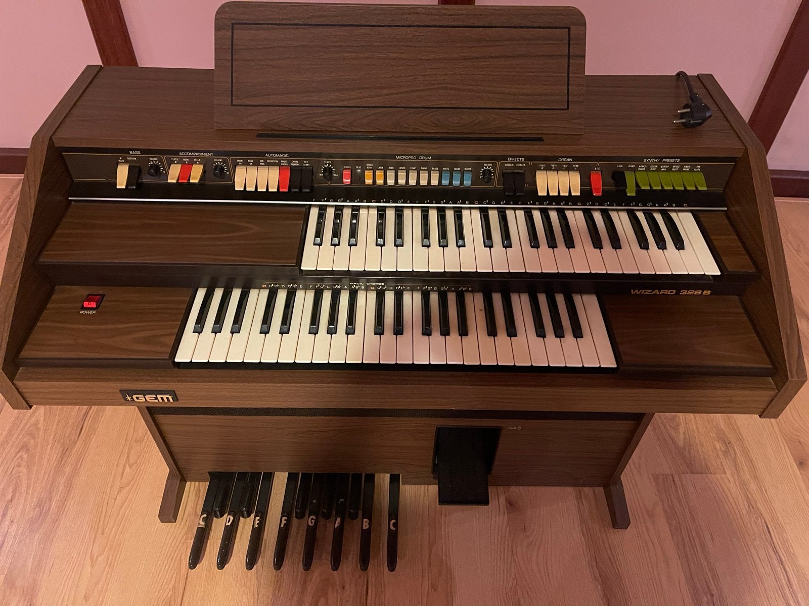 GEM Wizard 328 B Orgel - Vintage Elektronisch Orgel, Ophalen, Gebruikt, 2 klavieren, Orgel