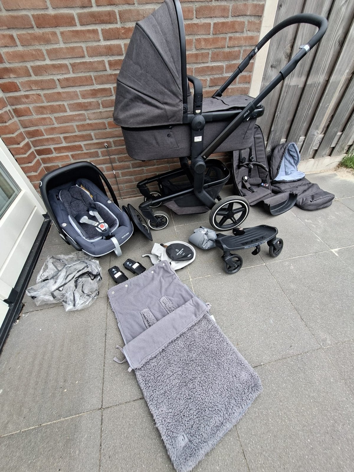 Joolz Day + complete set met Maxi-Cosi en accessoires, Gebruikt, Combiwagen, Met autostoeltje, Ophalen