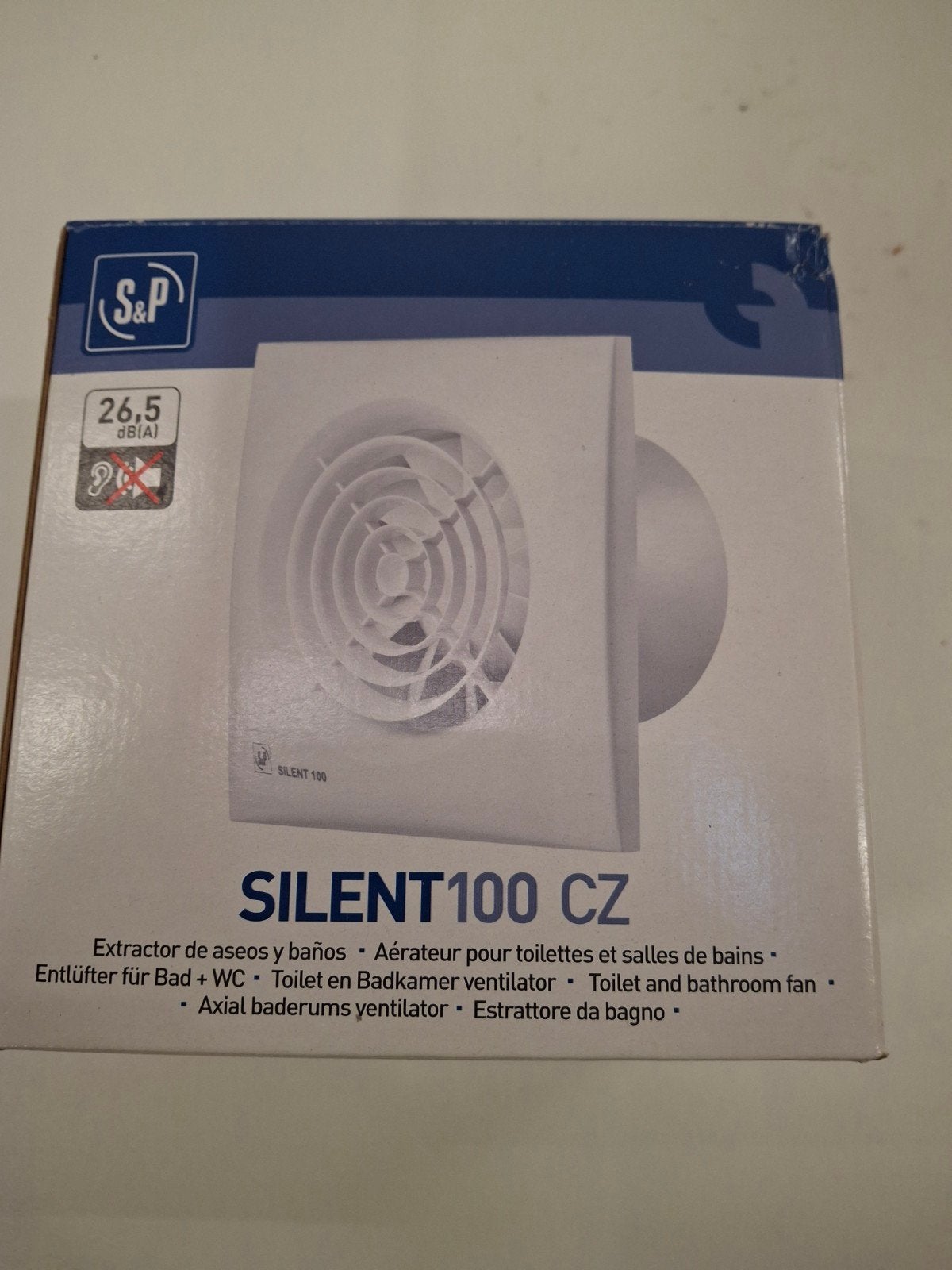 S&P Silent 100 CZ Ventilator - Nieuw in doos, Ventilator, Soler & Palau, Nieuw, Ophalen of Verzenden
