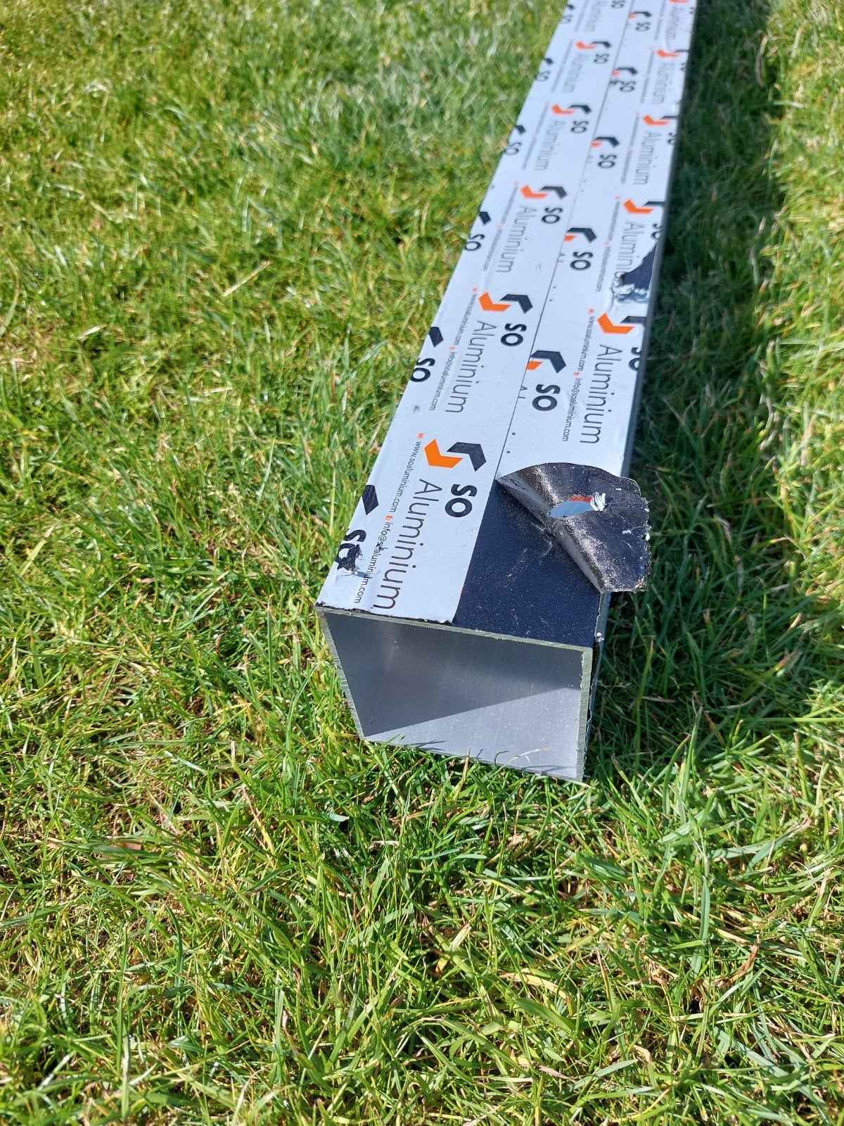 Aluminium kokers 80x80 mm RAL 9005 zwart, Doe-het-zelf en Verbouw, Metalen, Ophalen of Verzenden, Nieuw, Aluminium