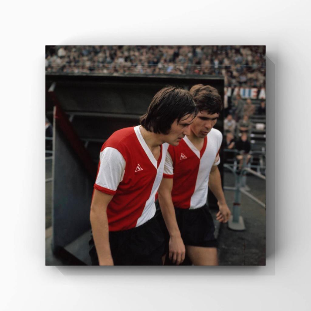 1x van Hanegem | feyenoord | kleur | jaren 70 |kleine oplage, Ophalen of Verzenden