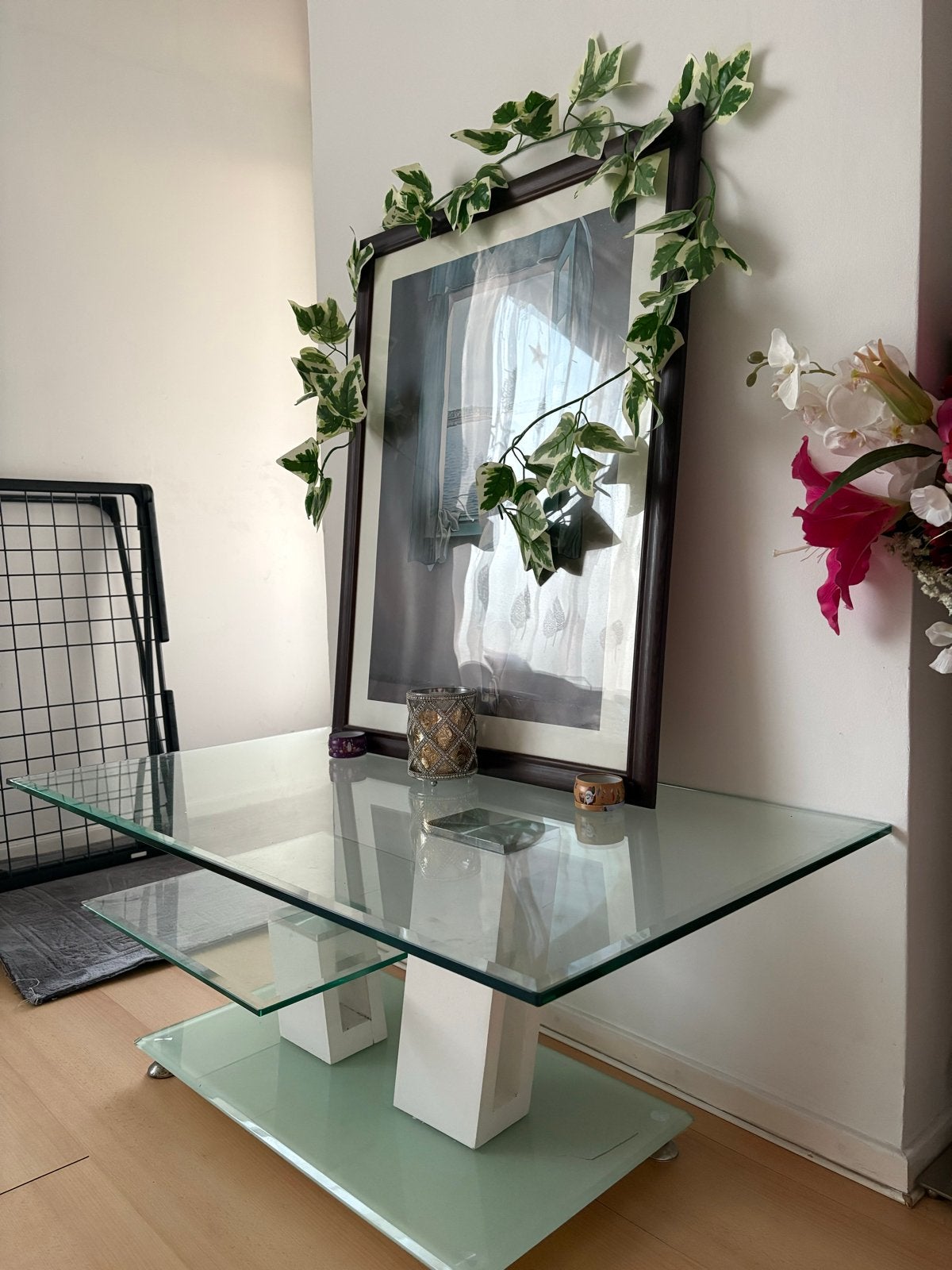 Glazen tafel te koop, Ophalen of Verzenden, Gebruikt, Glas