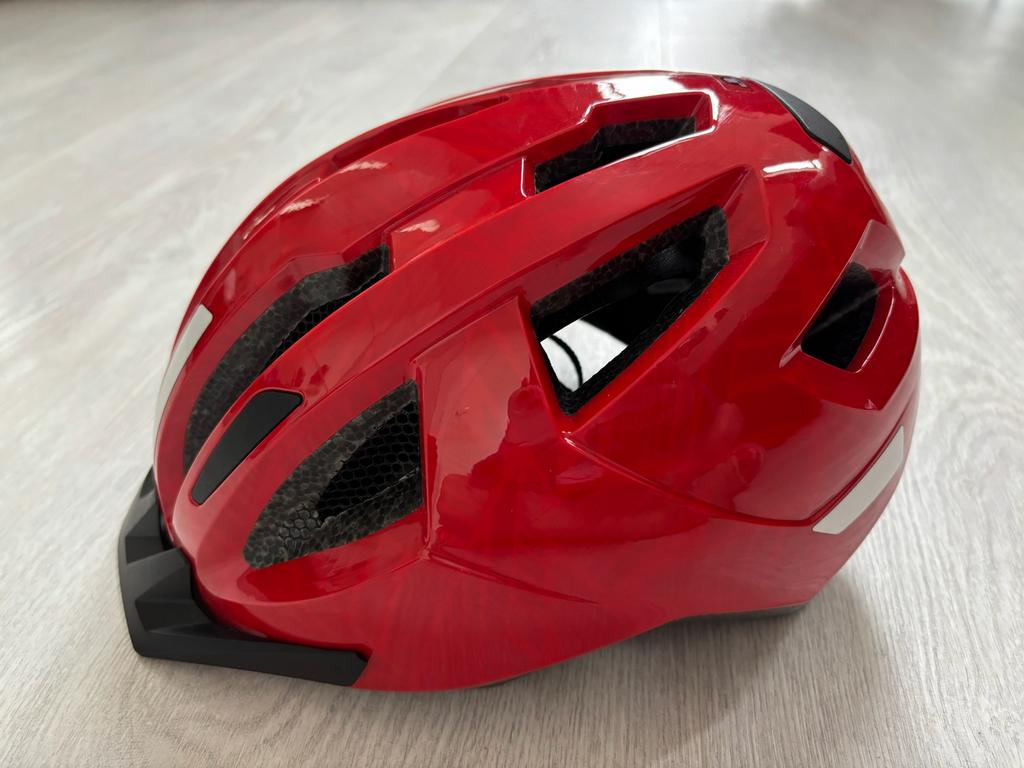 Crivit fietshelm met licht maat S (49-54 cm) rood, Ophalen of Verzenden, Zo goed als nieuw, S, Jongen of Meisje