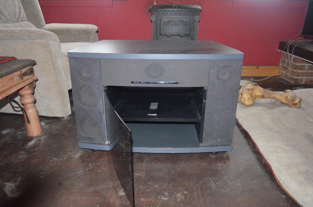 tv meubel met versterker en boxen, Gebruikt, 60 tot 120 watt, Stereo, Ophalen