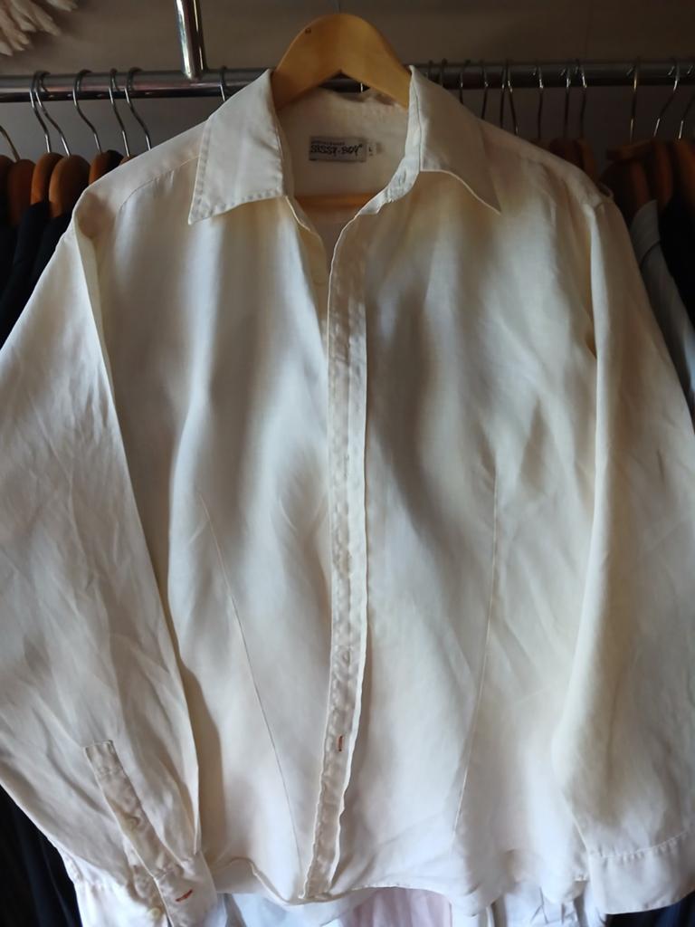 Linnen heren overhemd Sissy Boy - Maat L, Overige kleuren, Ophalen of Verzenden, Halswijdte 41/42 (L), Gedragen