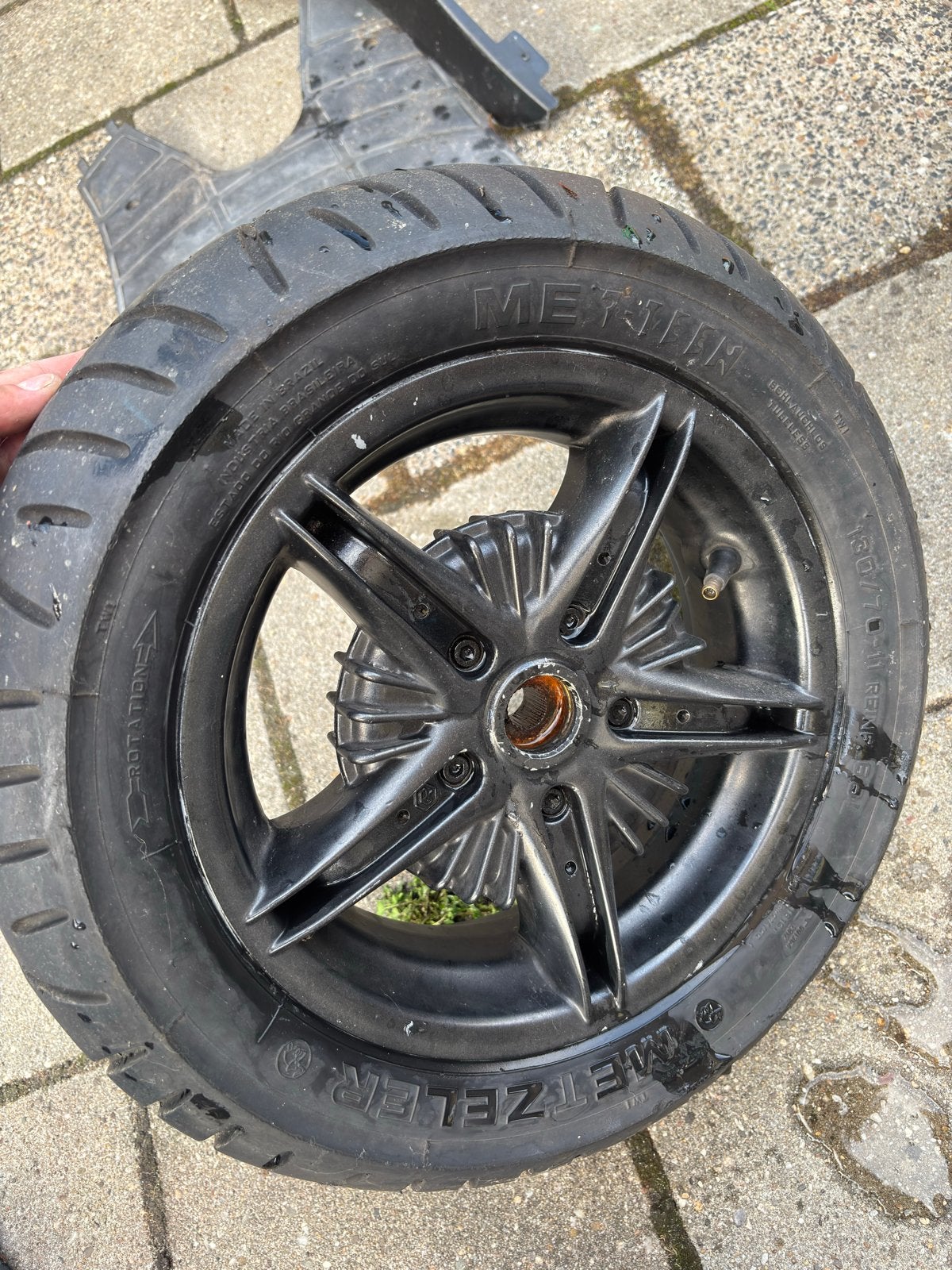 Piaggio Hexagon achterwiel met goede band, Ophalen of Verzenden, Gebruikt, Overige typen, Piaggio
