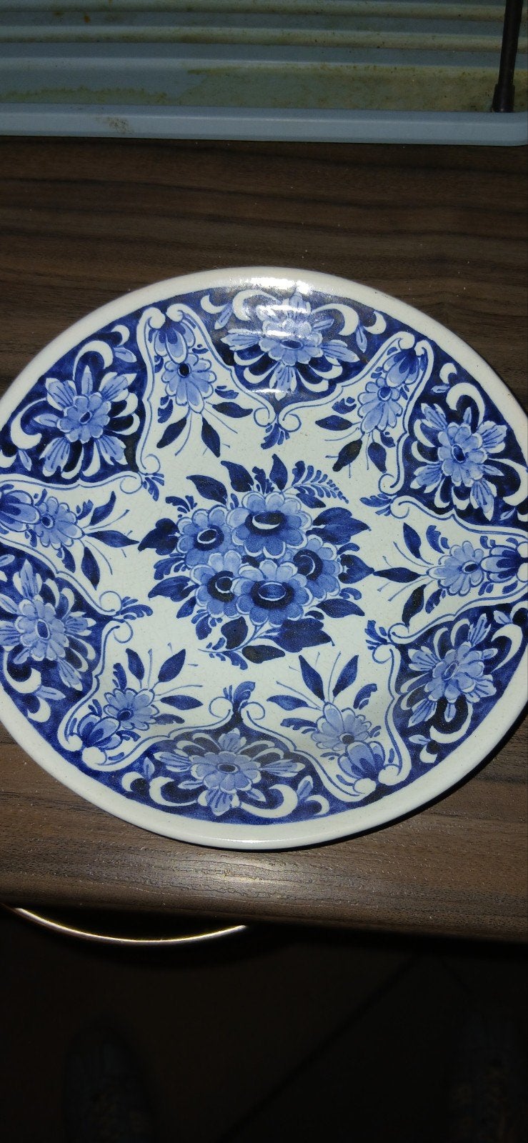 Collectie van 9 Vintage Sierborden (Delfts Blauw & Bruin), Antiek en Kunst, Ophalen