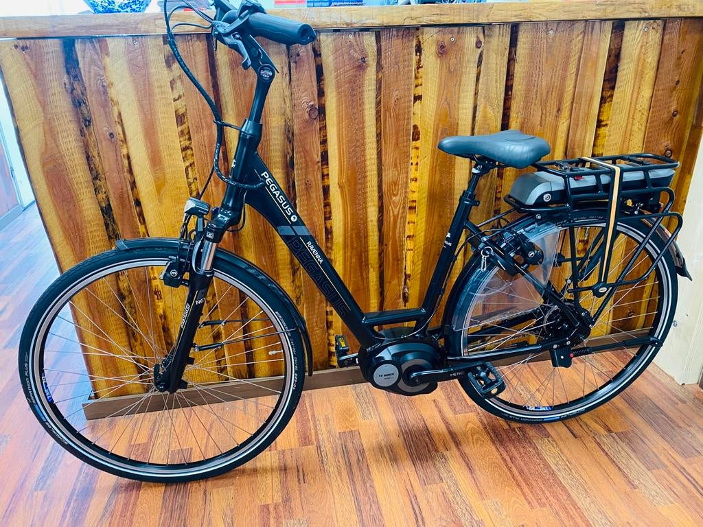 Elektrische  Pegasus   Bosch Active Line Middenmotor 1100 km, Ophalen, 53 tot 56 cm, Velgrem, Versnellingen