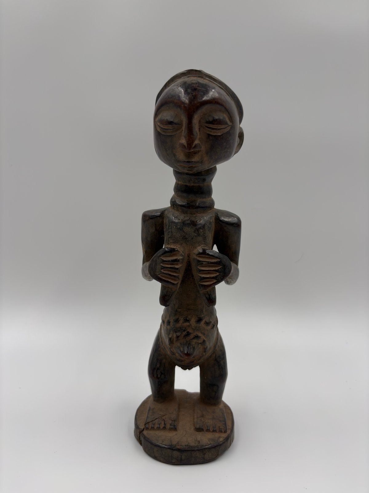 Luba Congo - figuur, Antiek en Kunst, Hout, Bruin, Afrika, Ophalen of Verzenden