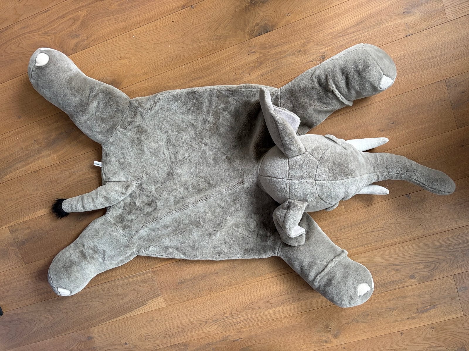 Groot vloerkleed/speelkleed Olifant - knuffel (Bijenkorf), Ophalen, Overige merken, Overige karakters, Grijs