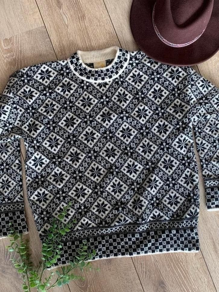 Dale of Norway wollen trui M bohemian wool jumper, Maat 38/40 (M), -, Zwart, -