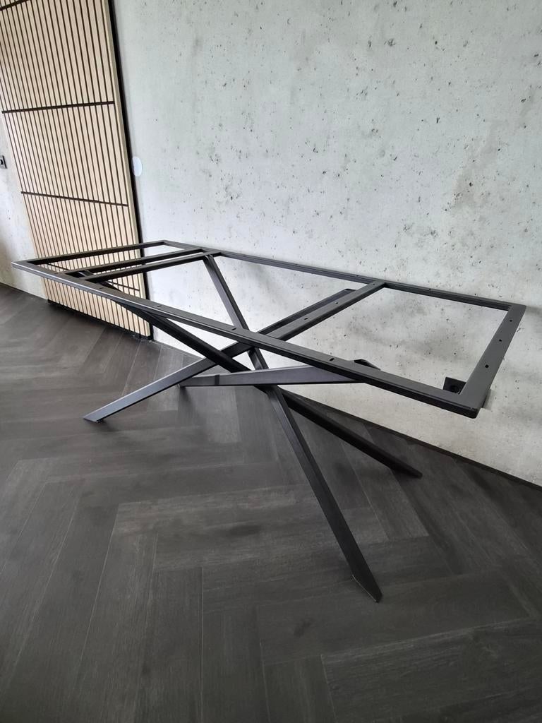 Tafelonderstel frame metaal matzwart, Huis en Inrichting, Tafelonderdelen, Ophalen, Tafelpoot, 50 tot 100 cm, 150 tot 200 cm