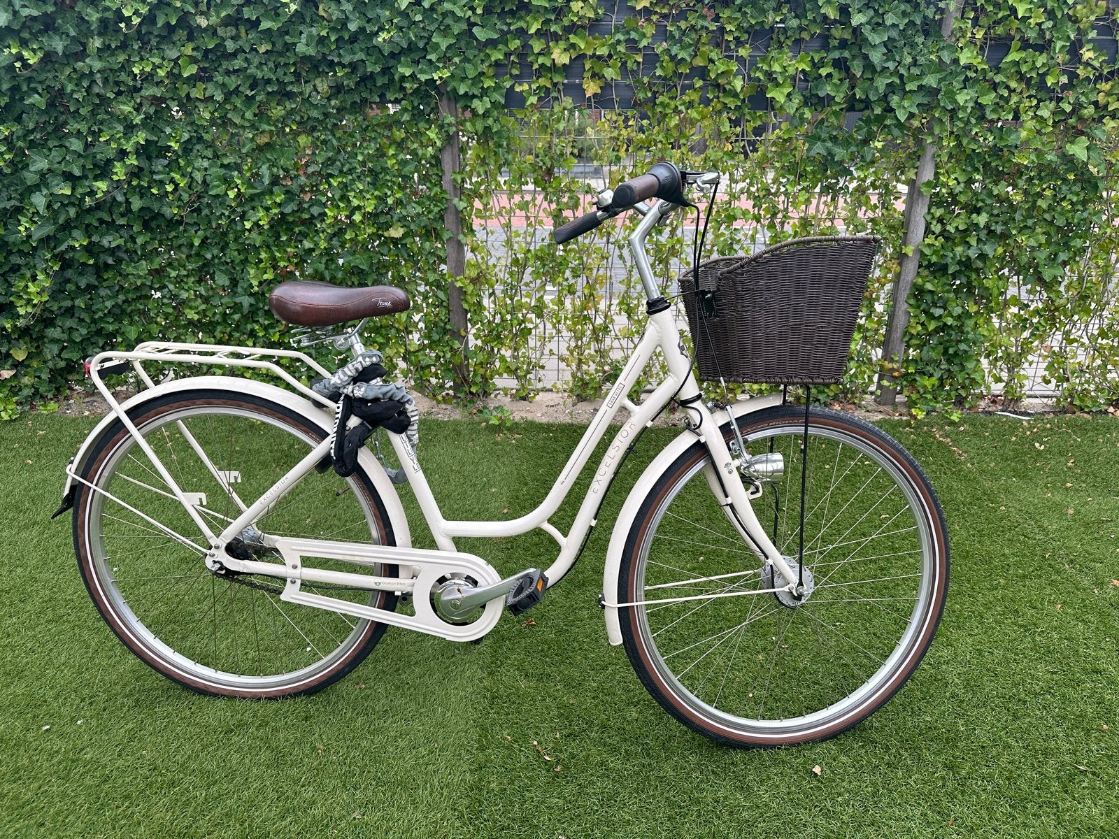 Excelsior damesfiets met mandje, Terugtraprem, Ophalen, Overige merken, 53 tot 56 cm