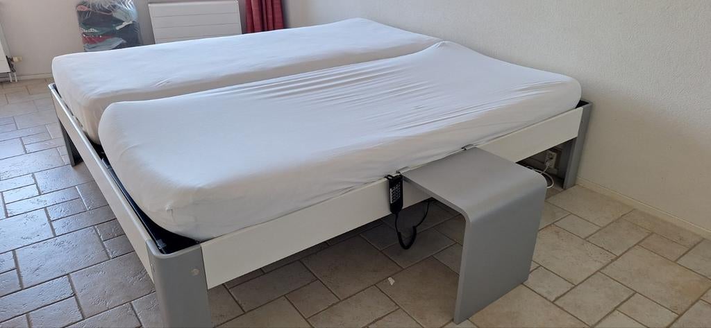 2-persoons Auping bedombouw 205 x 224 cm, Ophalen, Tweepersoons, Overige maten, Metaal
