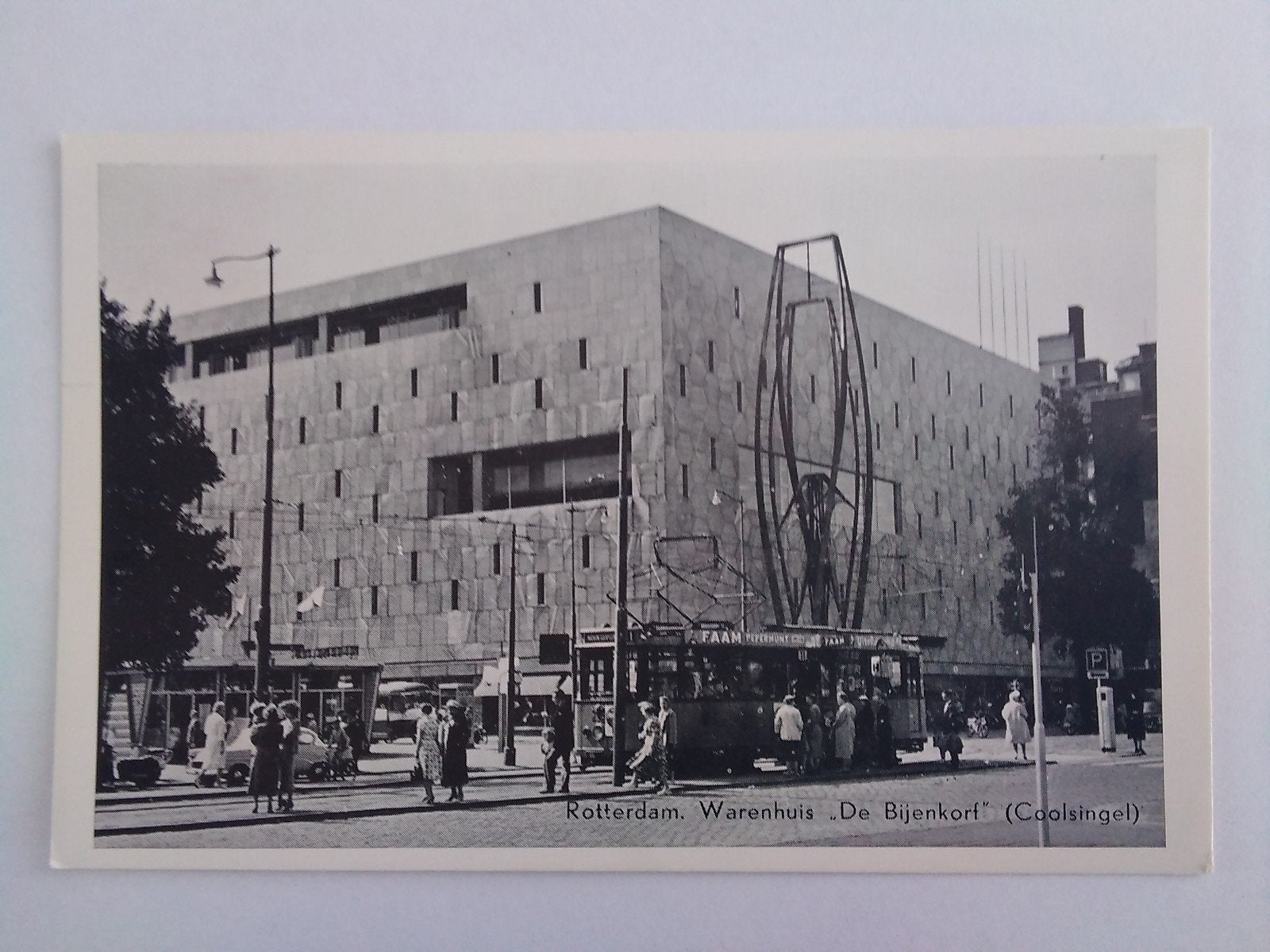 Ansichtkaart Rotterdam De Bijenkorf Coolsingel 1961, Verzenden, 1960 tot 1980, Zuid-Holland