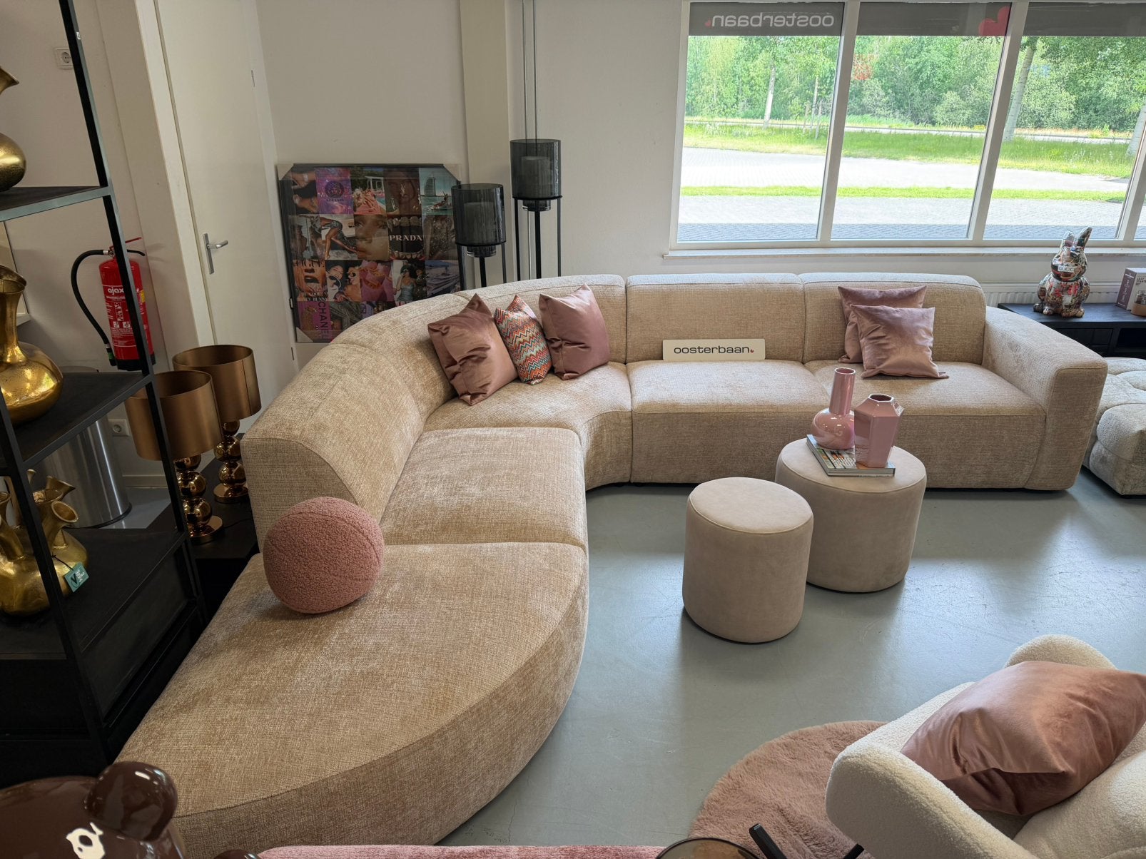 Luxe Velvet Teddy Hoekbank Baron 330x330cm NIEUW NEW Uniek, Huis en Inrichting, Banken | Bankstellen, Info@oosterbaanwonen.nl