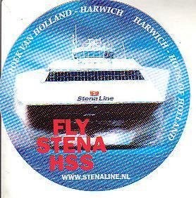 Sticker	Fly Stena HSS	Hoek van Holland - Harwich, Verzenden, Zo goed als nieuw, Overige typen