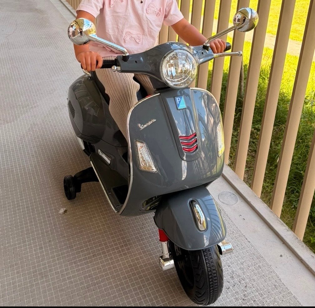 Elektrische kinder Vespa scooter - Grijs, Ophalen, Gebruikt, Overige typen
