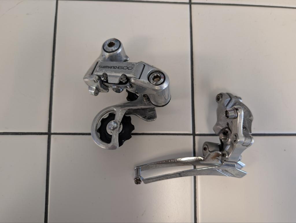 Shimano 600 derailleurset, Fietsen en Brommers, Fietsonderdelen, Campa, Gebruikt, Info@campagnolo.nl, Campagnolo