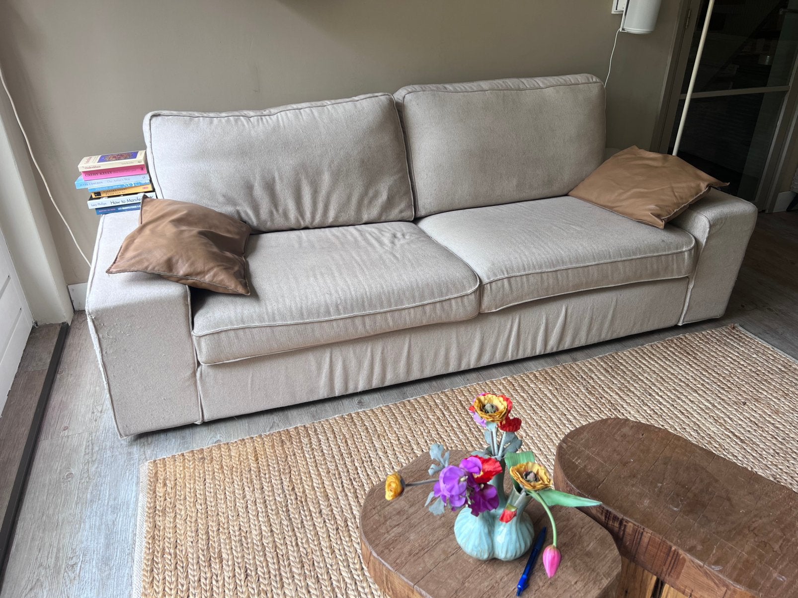 IKEA Ektorp bank met losse hoezen, Huis en Inrichting, Ophalen, Gebruikt, Driepersoons, 75 tot 100 cm