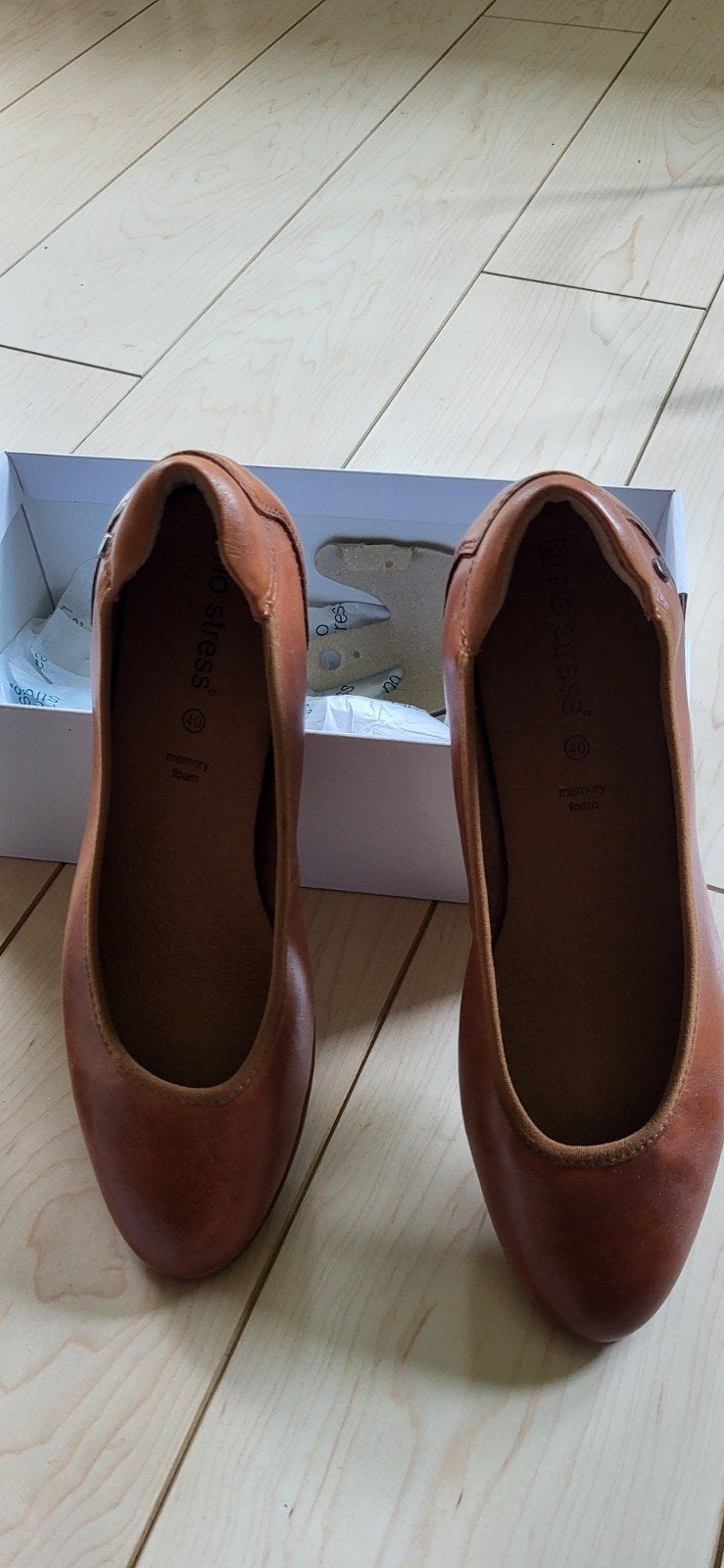 No Stress instappers Cognac Maat 40 - Nieuw in doos, Kleding | Dames, Bruin, Nieuw, No Stress, Ballerina's
