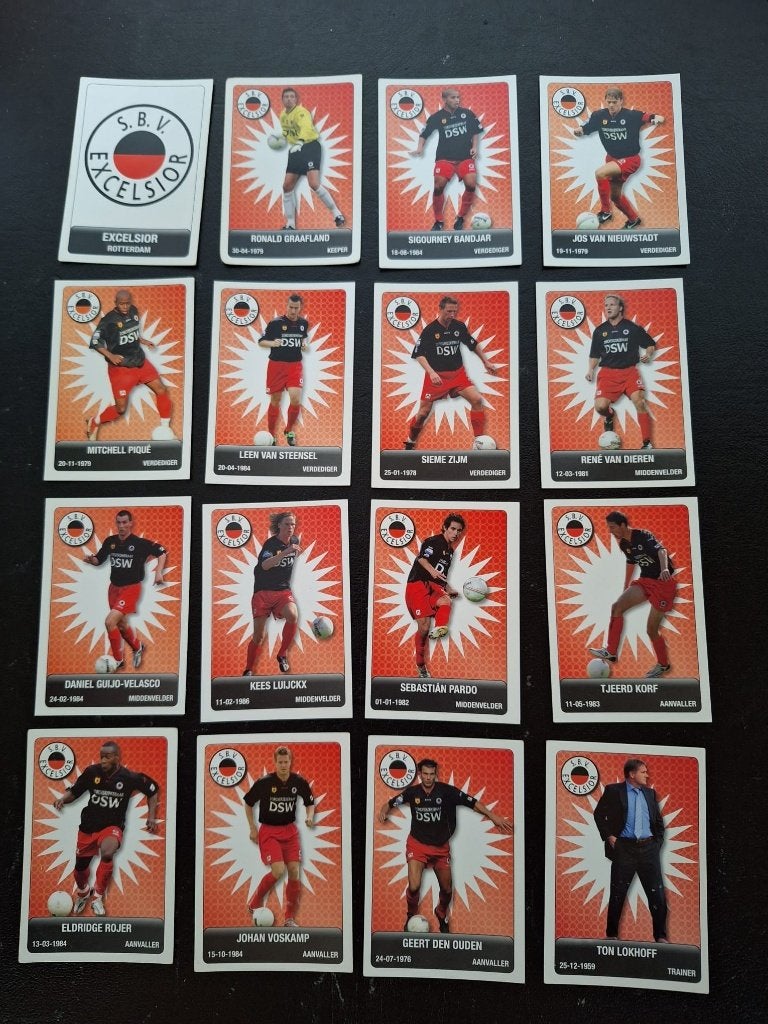 Complete set kaarten SBV Excelsior 2007-08, Ophalen of Verzenden, Zo goed als nieuw, Buitenlandse clubs, Poster, Plaatje of Sticker