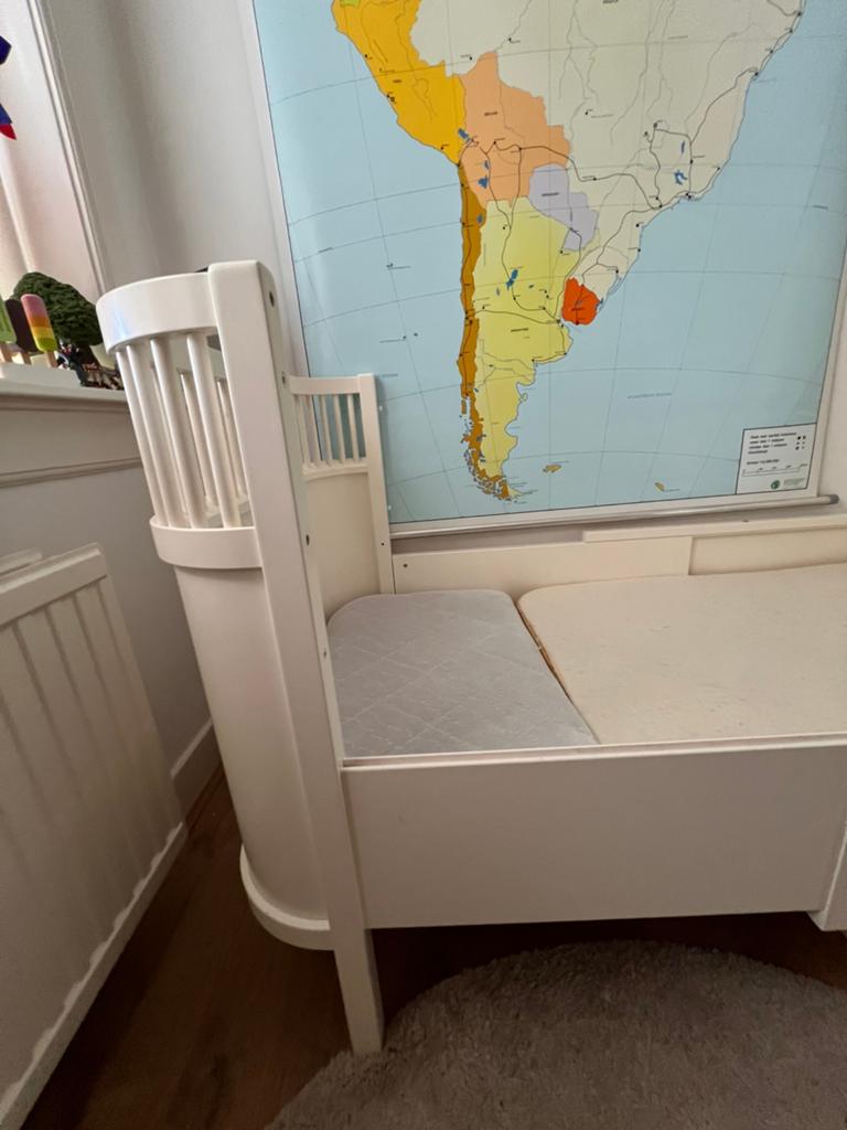 Sebra Kili ledikant/ meegroei bedje, Ophalen, Gebruikt, Minder dan 140 cm, Matras